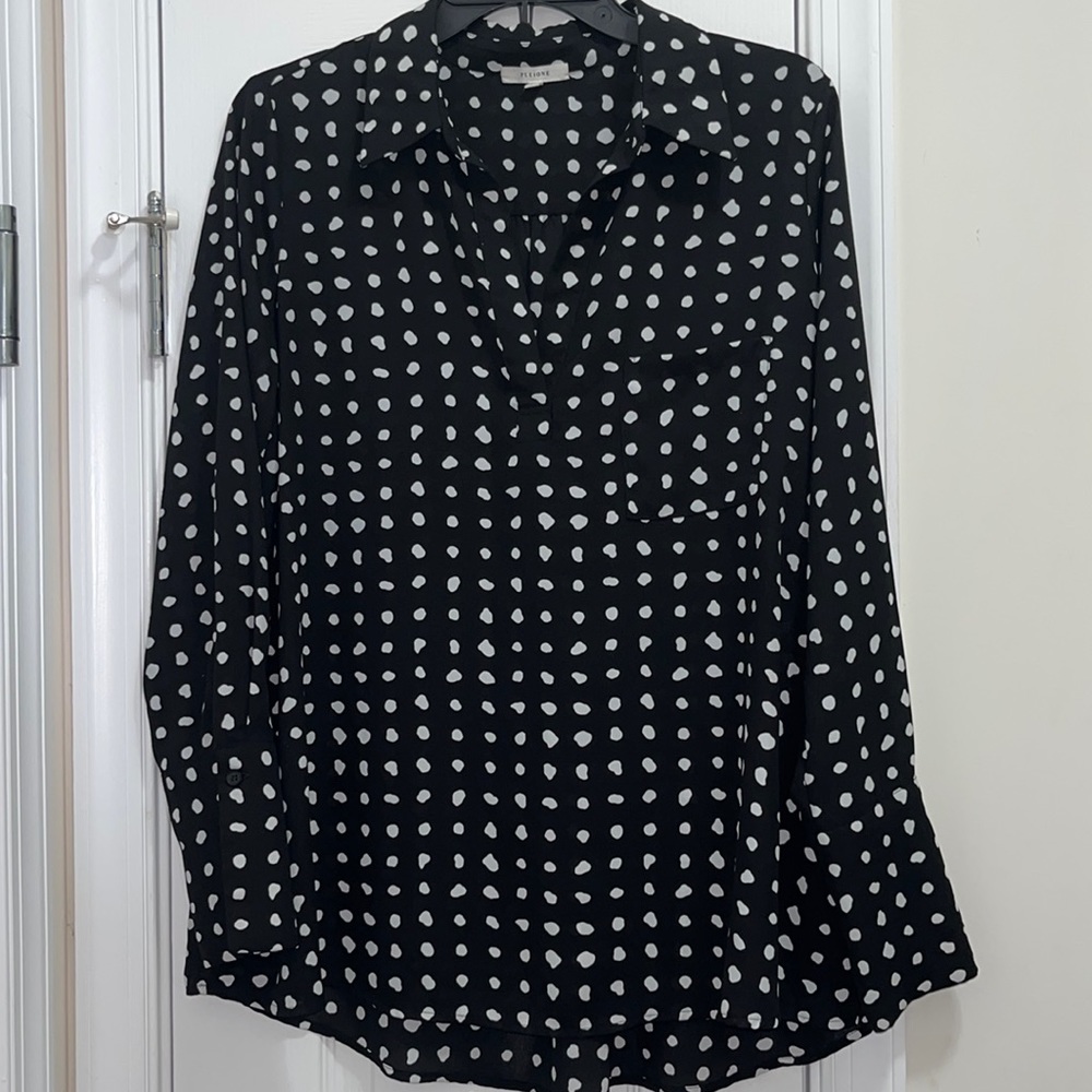 - Pleione Polka Dot Blouse